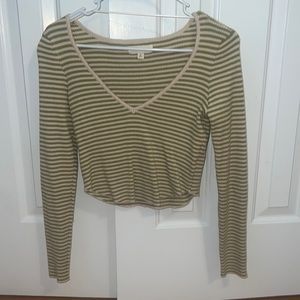 L.A. HEARTS GREEN STRIPED SHIRT